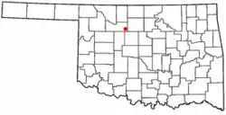 Location of Ames, Oklahoma