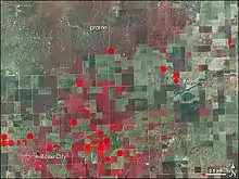 NASA satellite image of Cimarron County, August 2008.