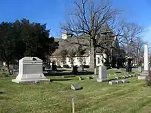 Cemetery monuments and chapel