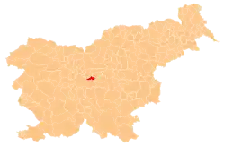 Location of the Municipality of Dol pri Ljubljani in Slovenia