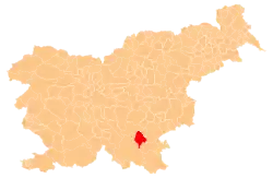 Location of the Municipality of Dolenjske Toplice in Slovenia