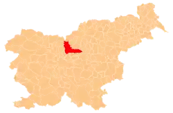 Location of the Municipality of Kamnik in Slovenia