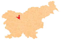 Location of the Urban Municipality of Kranj in Slovenia