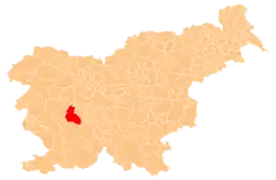 Location of the Logatec Municipality in Slovenia