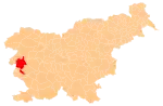 Location of the Municipality of Nova Gorica in Slovenia