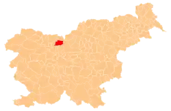 Location of the Municipality of Preddvor in Slovenia