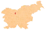 Location of the Municipality of Šenčur in Slovenia