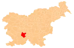 Location of the Municipality of Cerknica in Slovenia