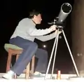 Amateur scientists observing eclipse in Villa Gesell, Argentina, 8:34 UTC