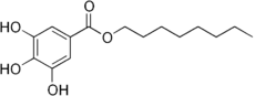 Structural formula of octyl gallate