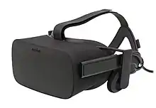 The first generation of the virtual reality glasses Oculus Rift.