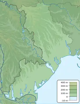 Location of an estuary in Ukraine