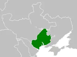 Area claimed by the Odesa Soviet Republic in March 1918 (in green)[citation needed]