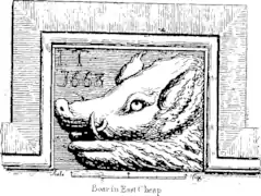 The old sign of the Boar's Head