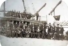 Captain William King-Hall and crew, HMS Indus, Halifax, Nova Scotia, 1860