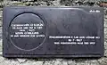 2012 memorial plaque to O'Higgins, located briefly near the site where he was shot