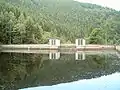 Stilling basin dam, upstream side