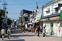 A 2007 daytime photograph of the Old Karuizawa Ginza Avenue in Karuizawa, Nagano in Japan