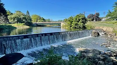 Morris Canal dam on the river at the start of the Boonton Gorge in Boonton