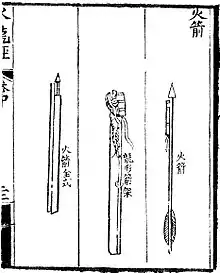 Rocket arrows from the Huolongjing.