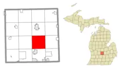 Location within Clinton County