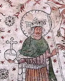 Image 16A medieval representation of Saint Olaf (from History of Yorkshire)