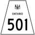 Highway 501 marker