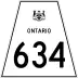 Highway 634 marker