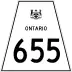 Highway 655 marker