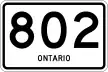 Highway 802 marker