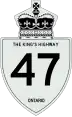 King's Highway 47 marker