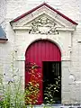 The entrance to the church from the courtyard