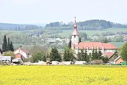 View towards the Evangelical church