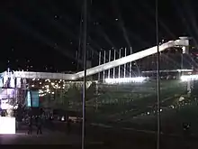 Larisa Cerić at the stairs that led to the flame