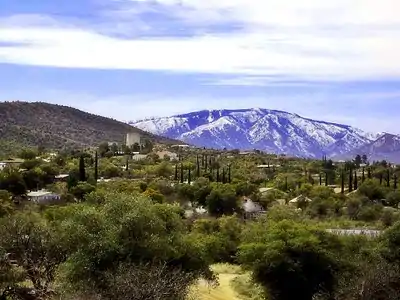 View of Oracle, AZ looking south with Mt. Lemmon in background.