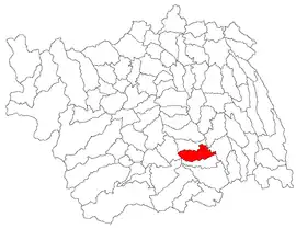 Location in Bacău County