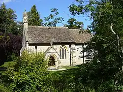 Side view of the island church