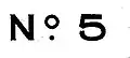 Perfume label trademark "No. 5 de Chanel" and font, introduced in 1926