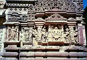 Detailed carving on wall