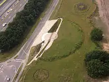 The King's grave of Oss seen from the air