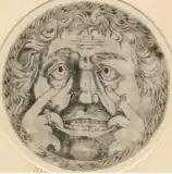 Grotesque male face, BM 1852,0424.4, unique impression