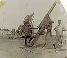 A Turkish gun converted to anti-aircraft use.