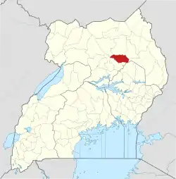 District location in Uganda