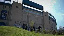 Image 5David Booth Kansas Memorial Stadium is the oldest football stadium west of the Mississippi River, and one of the oldest standing football stadiums in the country. Built in 1921, it is home to the Kansas Jayhawks football team. (from Kansas)