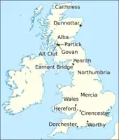 Map of Britain and Ireland