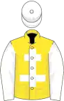 Yellow, white Cross of Lorraine, sleeves and cap