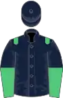 Dark Blue, Emerald Green epaulets, halved sleeves