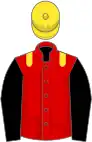 Red, yellow epaulets, black sleeves, yellow cap