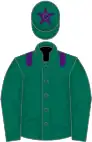 Dark green, purple epaulettes, purple star on cap