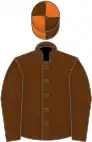 Brown, orange quartered cap